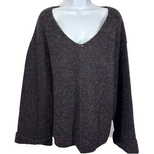 Promesa V-neck Sweater G0121 Multicolor Marled Knit *Missing Bow Grandpa Core